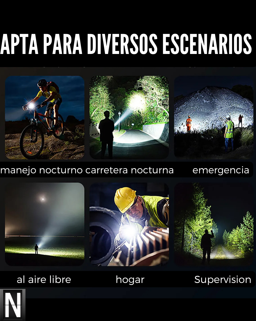 Linterna led con zoom