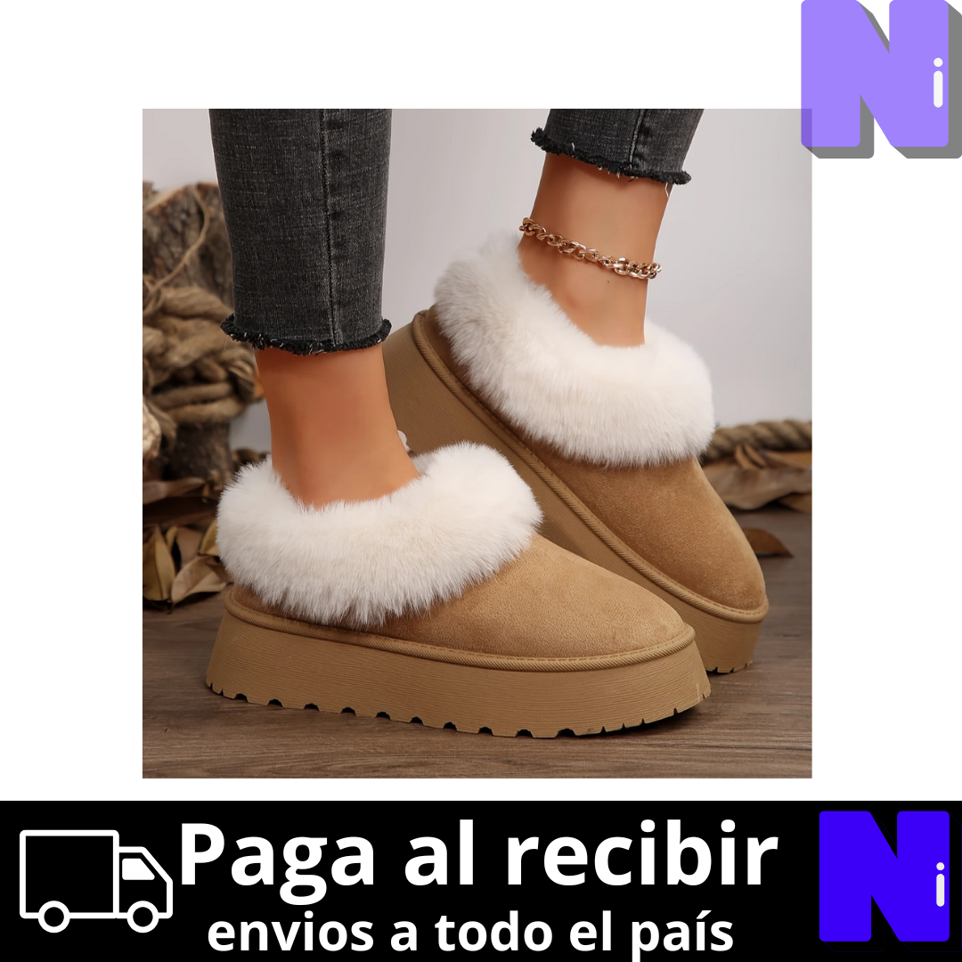 Botas Nieve Cortas Felpa Mujer Invierno