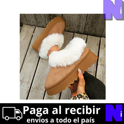 Botas Nieve Cortas Felpa Mujer Invierno
