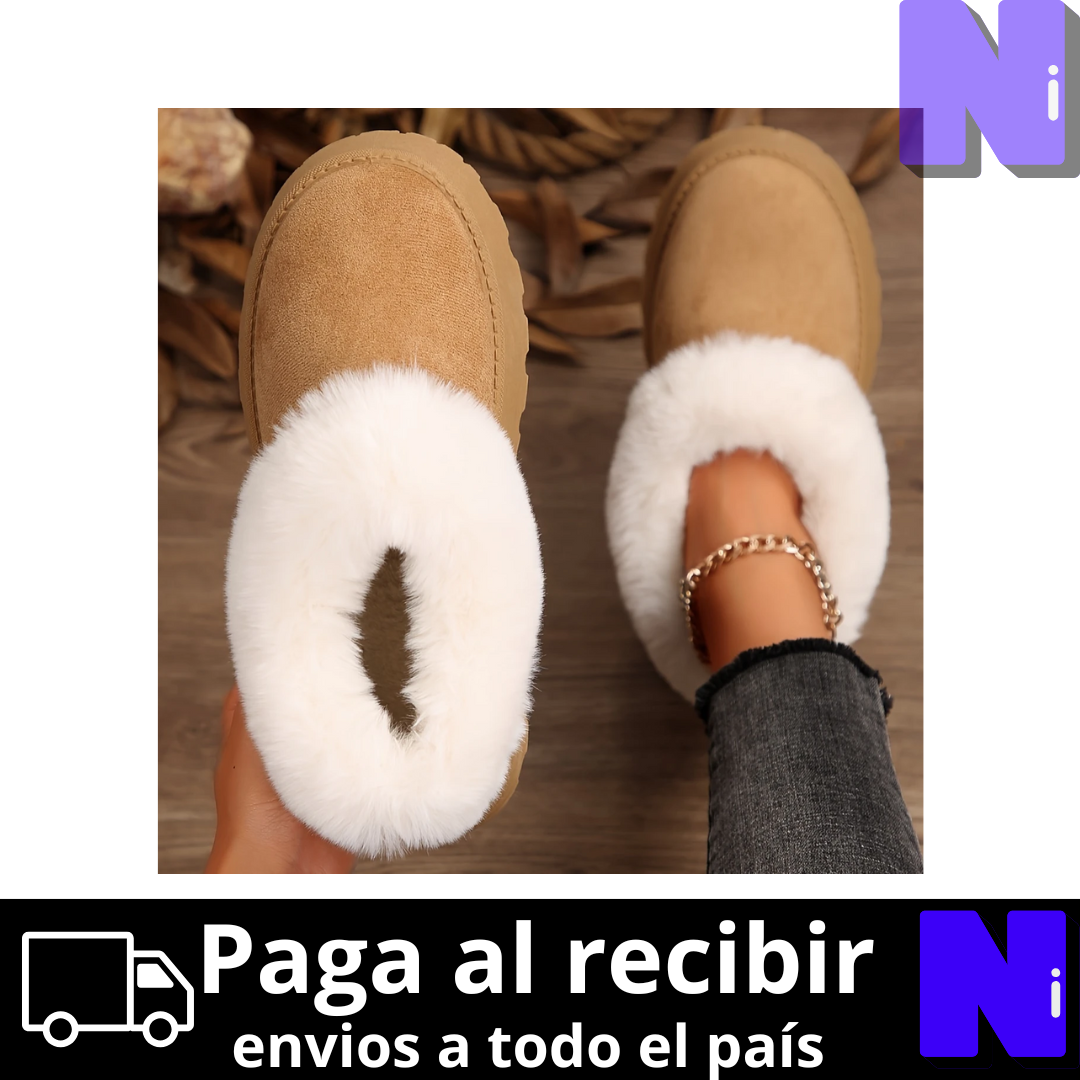 Botas Nieve Cortas Felpa Mujer Invierno