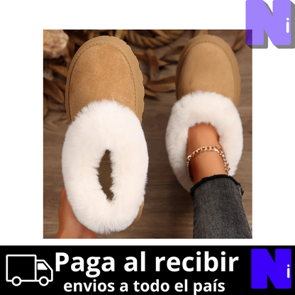 Botas Nieve Cortas Felpa Mujer Invierno